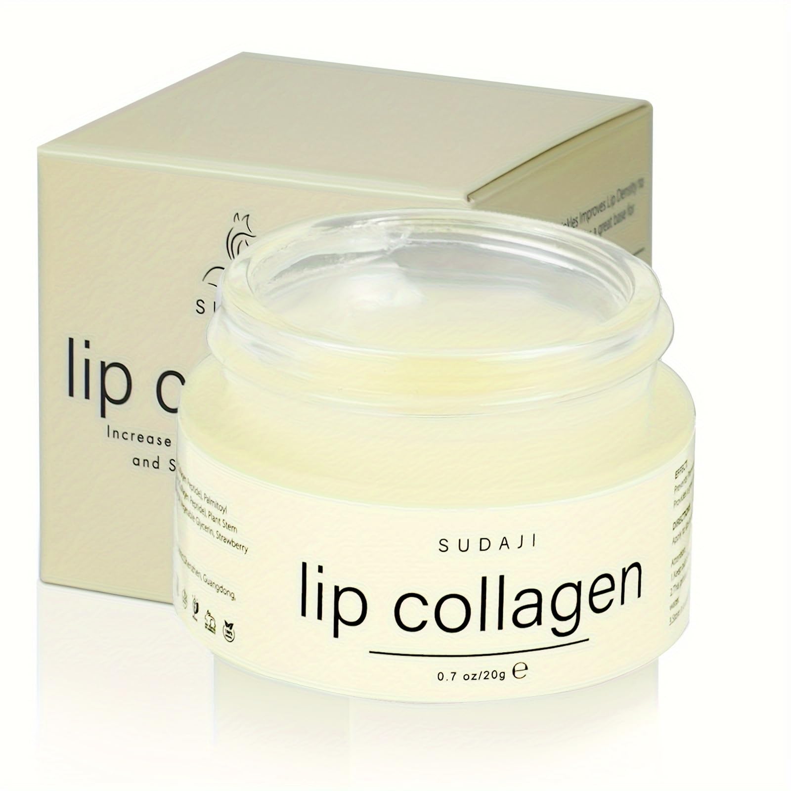 SUDAJI lip collagen balm gloss close-up showing rich hydration