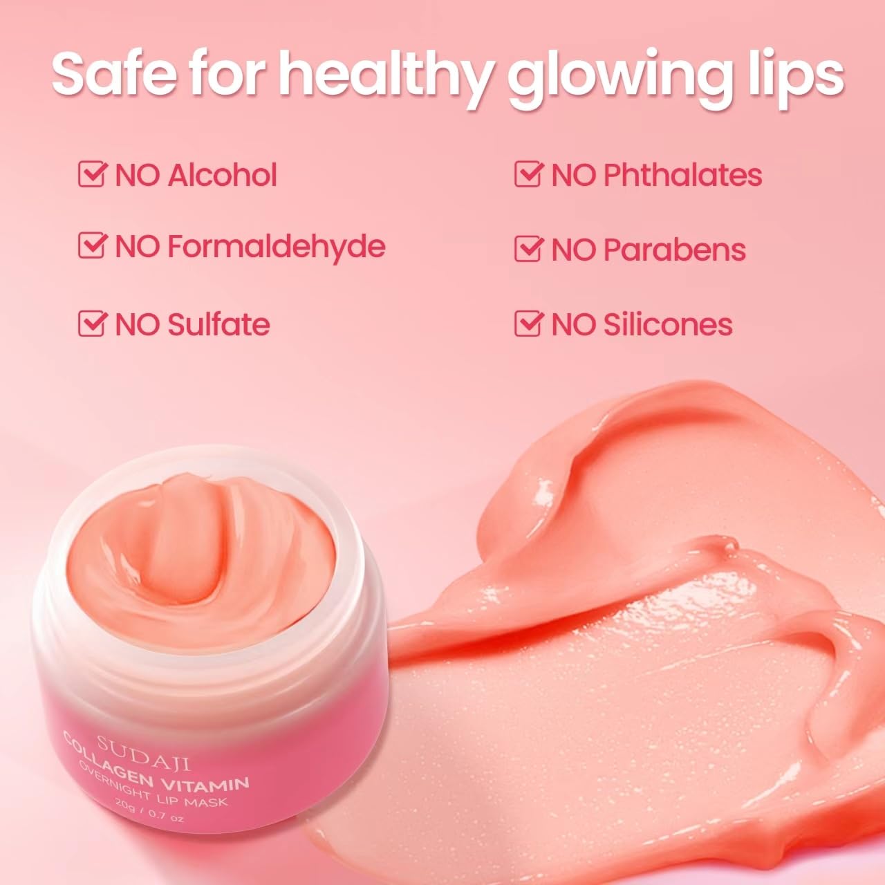 SUDAJI Reusable silicone lip brush shows precise, mess-free application.