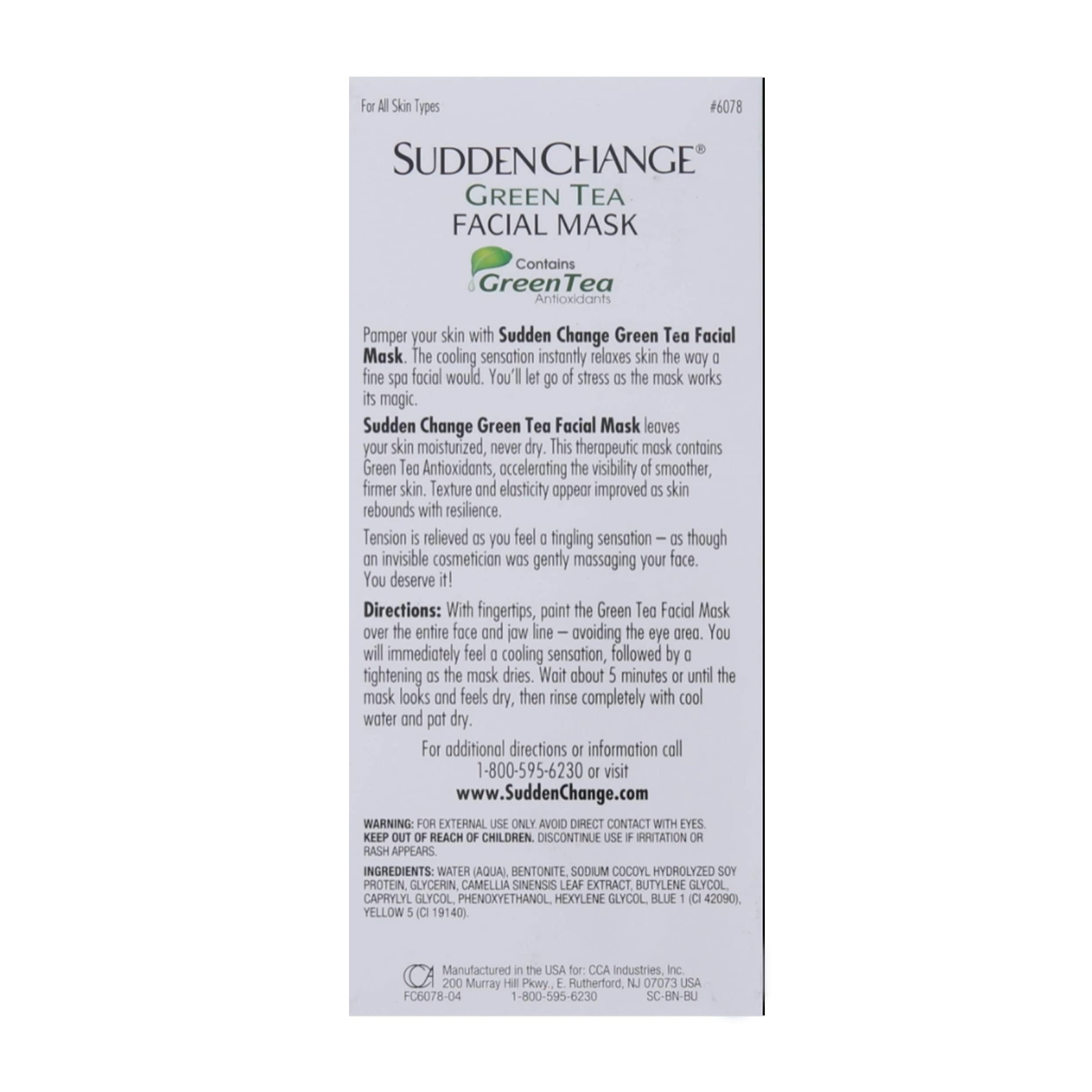 Sudden Change Green Tea Mask cooling effect on skin