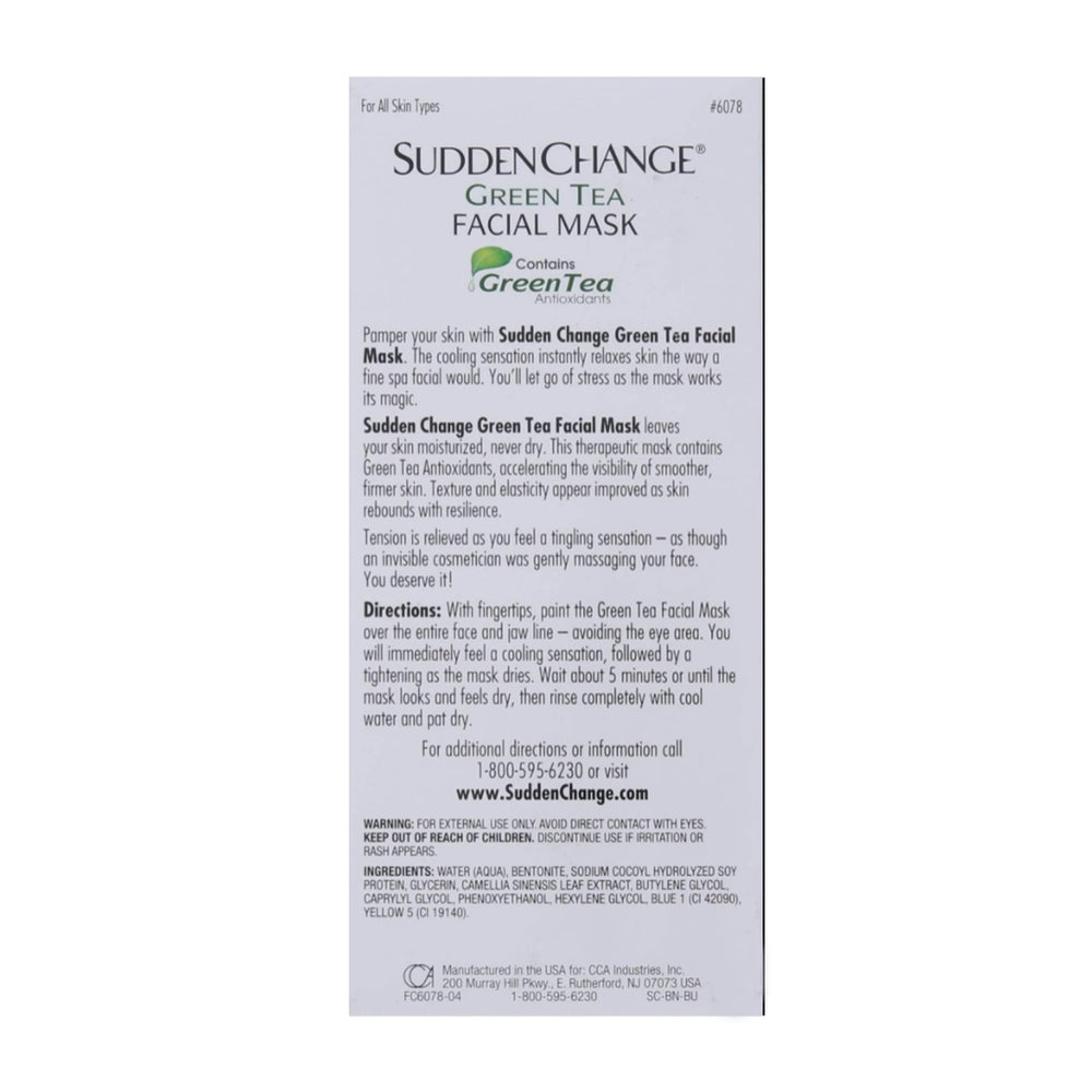 Sudden Change Green Tea Mask cooling effect on skin
