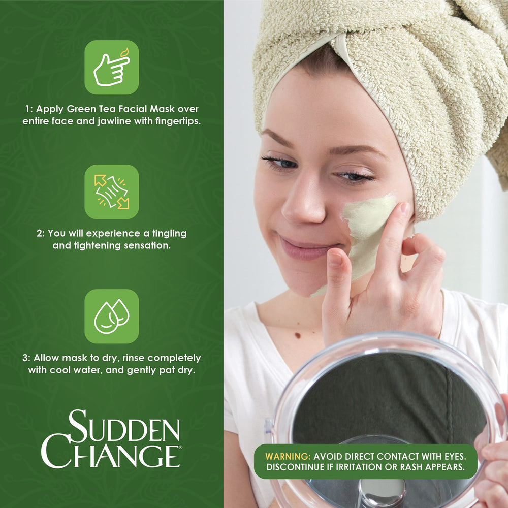 Sudden Change Green Tea Mask hydration boost on skin