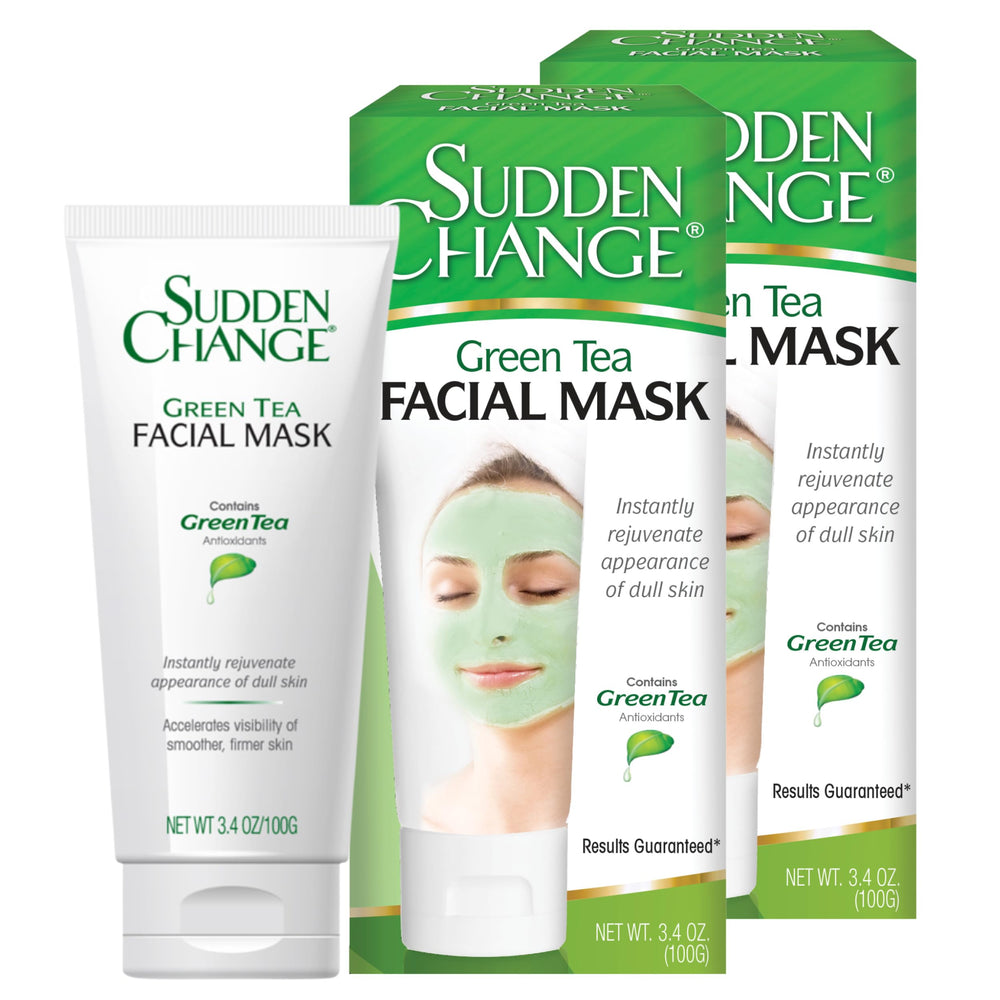Sudden Change Green Tea Mask jar closeup for refreshed skin