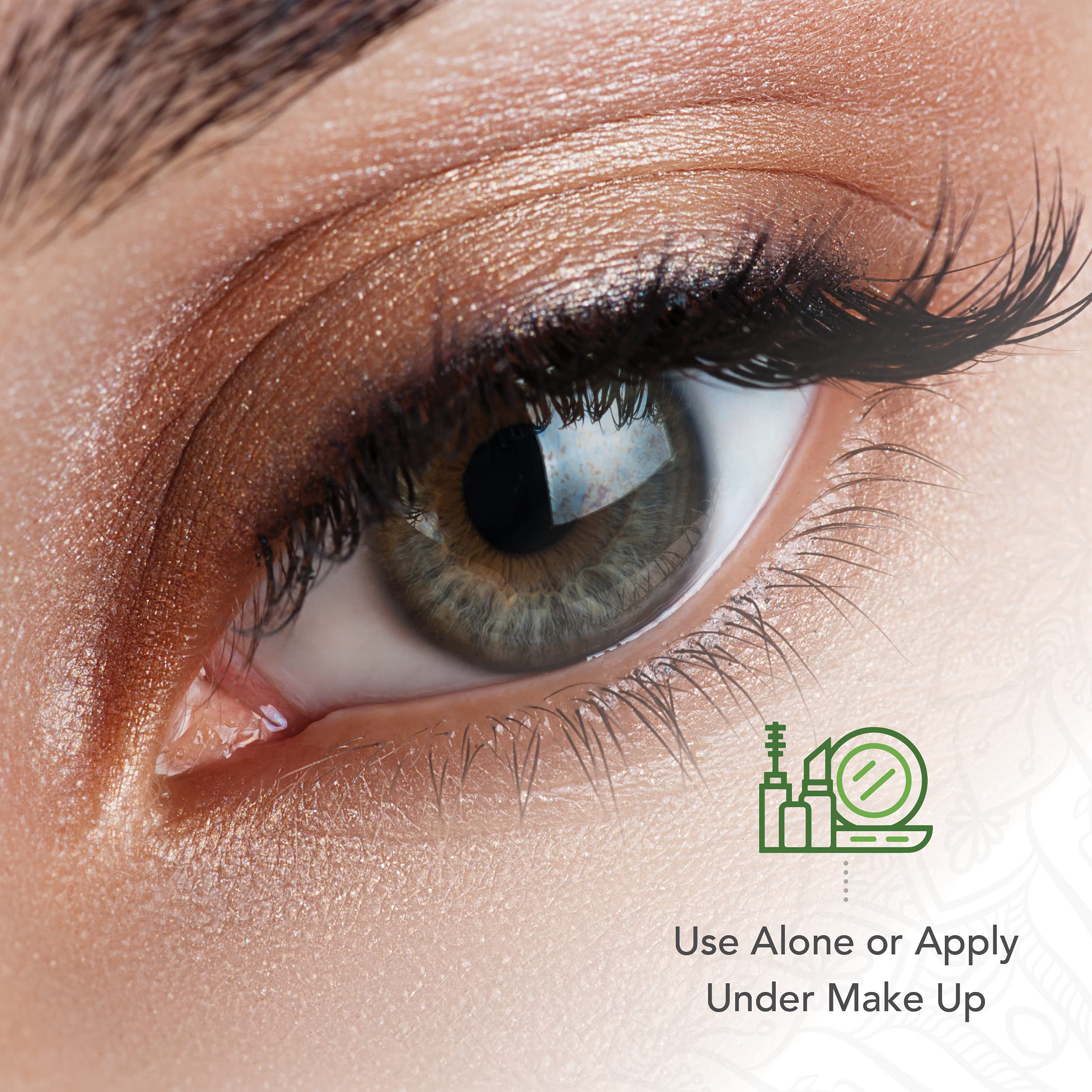 Sudden Change under-eye serum swatch on skin showing immediate smooth finish.