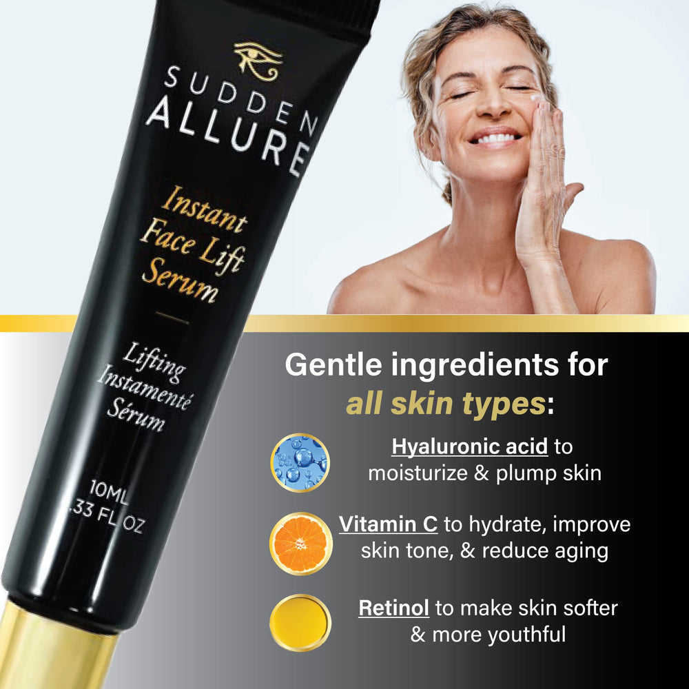 SuddenAllure cream texture being spread gently on the skin