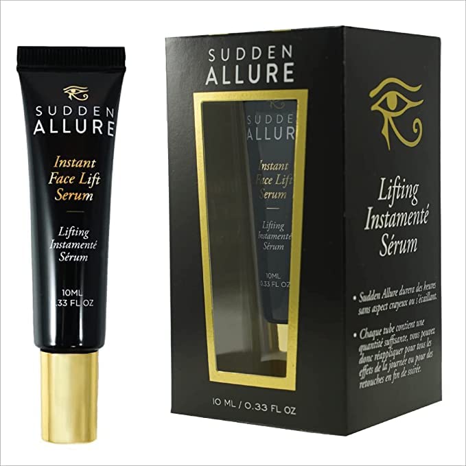 SuddenAllure Instant Face Lift Serum tightens the eye area quickly, reducing fine lines.