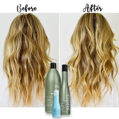 SUDZZFX AquaFix conditioner texture being applied for smooth detangling.