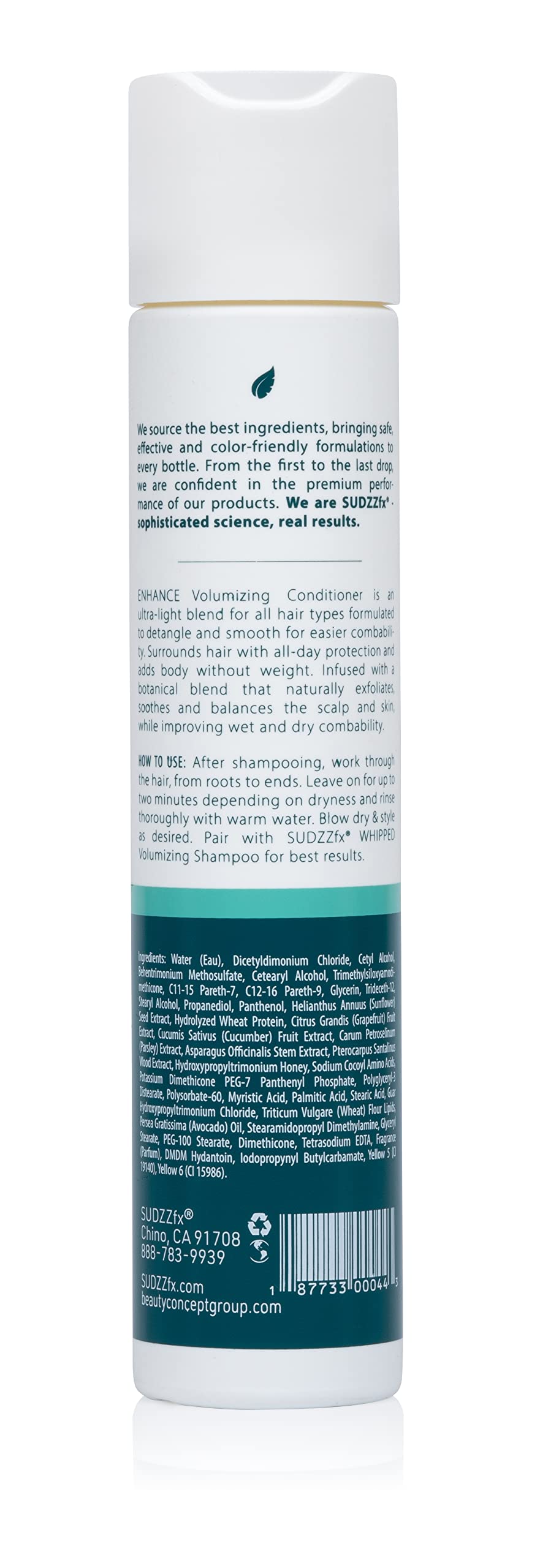 SUDZZFX Enhance Daily hair application showing easy combing after washing