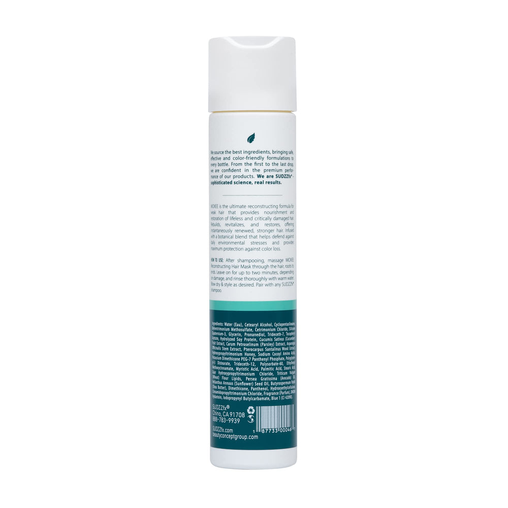 MOXEE Reconstruction Hair Mask texture close-up highlighting a creamy, hydrating formula for dry hair