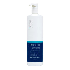 SUDZZFX Smooth Taming Shampoo bottle showing frizz control for all hair types.