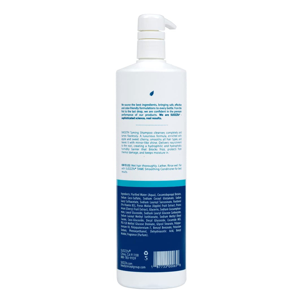 SUDZZFX Smooth Taming Shampoo foamy lather ready for cleansing and conditioning.