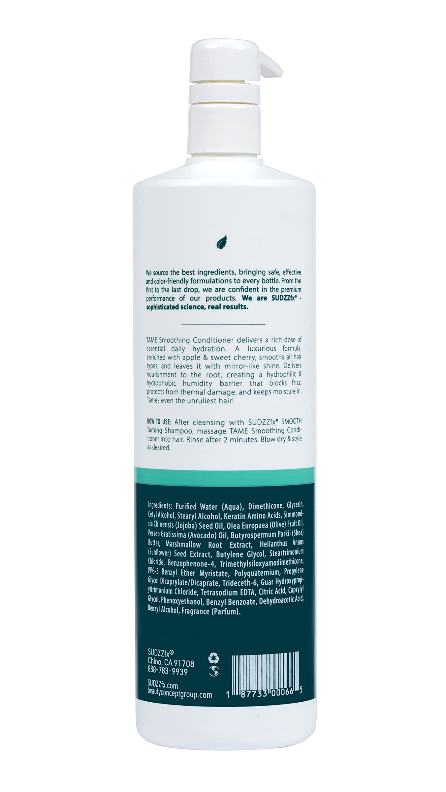 Applying SUDZZFX TAME smoothing conditioner evenly through hair