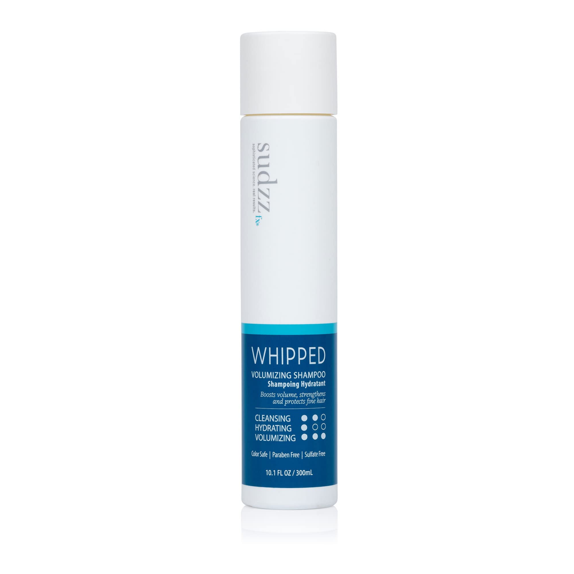 SUDZZFX Whipped Crème & Honey Volumizing Shampoo bottle delivering weightless volume and hydration