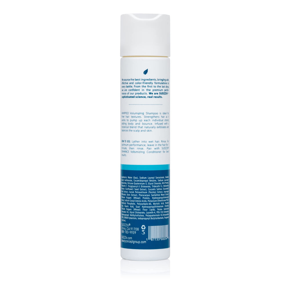 SUDZZFX Whipped Crème & Honey shampoo lather shows silky texture and gentle cleansing