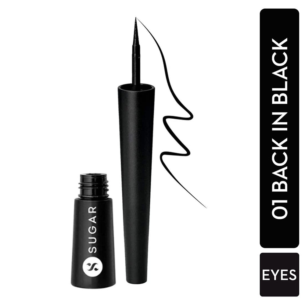 SUGAR Gloss Boss 24HR Eyeliner felt-tip close-up for precise lines