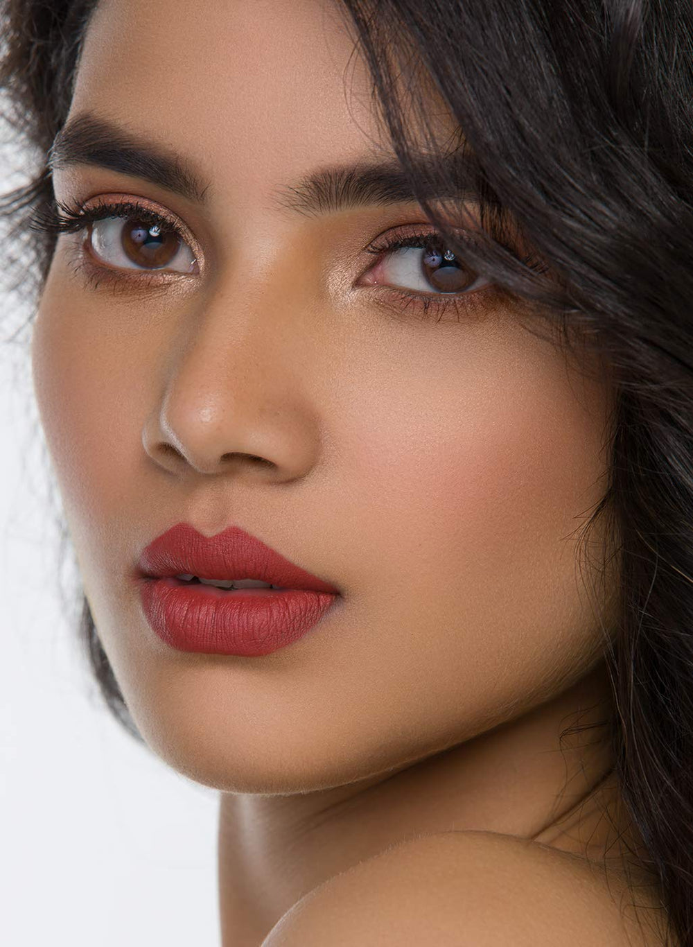 Creamy texture of SUGAR Matte As Hell crayon on lips