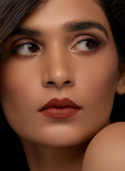 Jackie Brown lip swatch displaying a matte finish