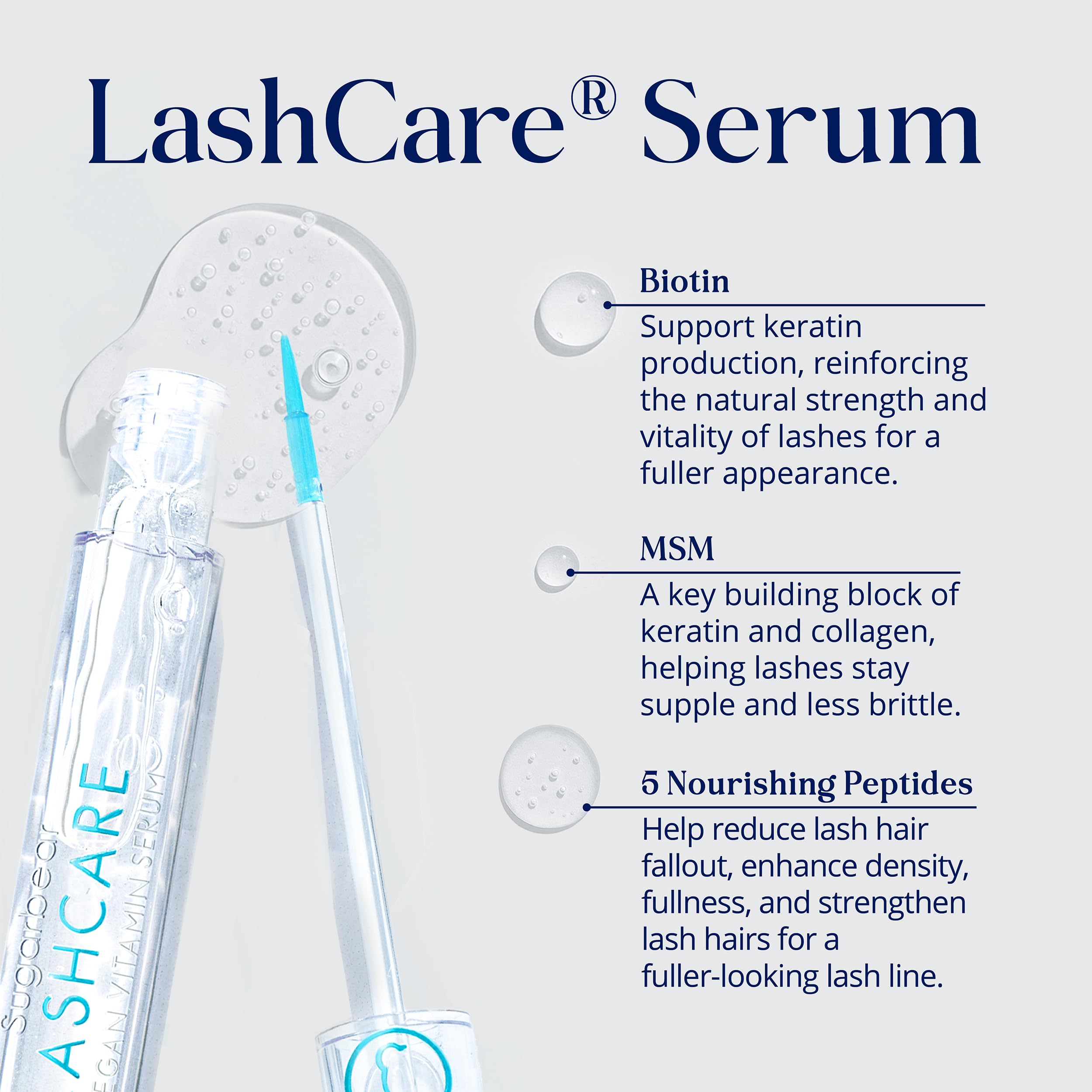 SugarBearHair SugarBearPRO lashcare serum dropper for precise, mess-free application