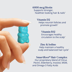 SugarBearHair vegan hair vitamins gummies—3-month supply for daily nourishment.