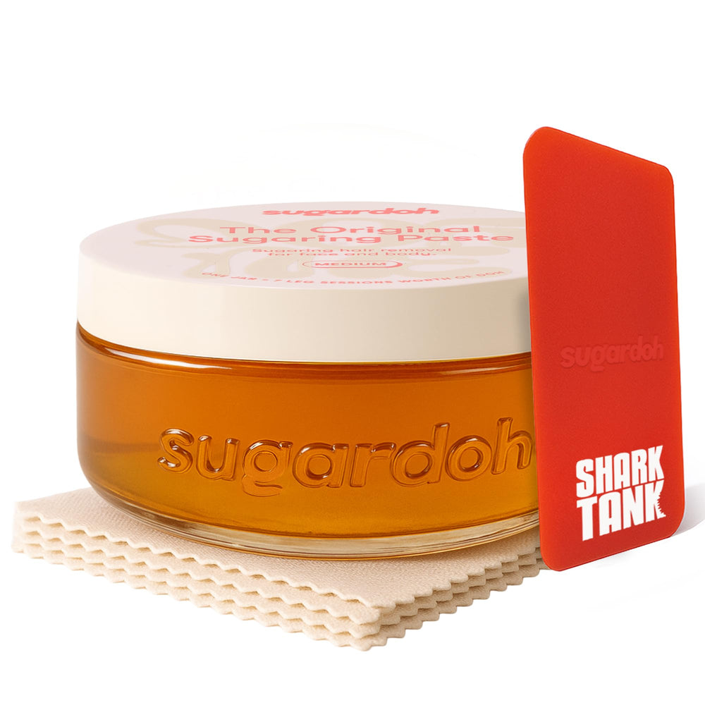 Sugardoh sugar wax kit vintage jar for beginner-friendly at-home waxing.