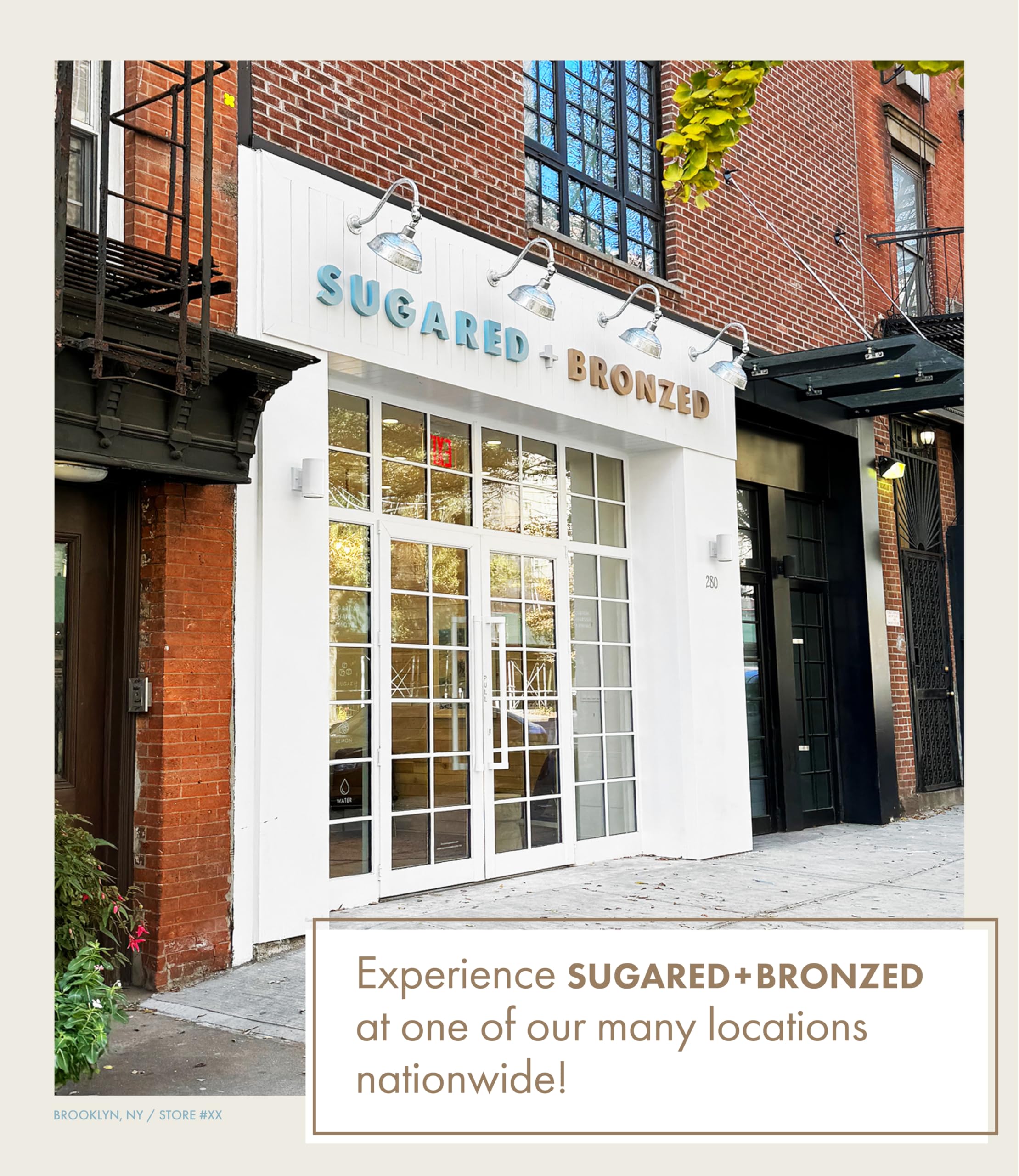 SUGARED + BRONZED sugar paste texture close-up highlights smooth consistency.