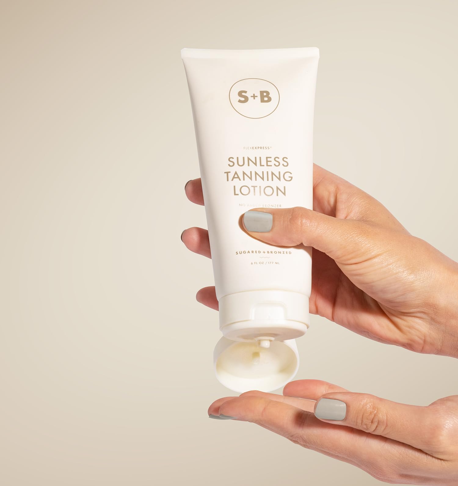 Tanning mitt ready for smooth, streak-free application with SUGARED + BRONZED