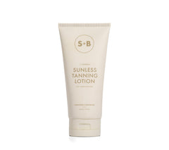 SUGARED + BRONZED sunless lotion bottle showing an even, natural-looking tan