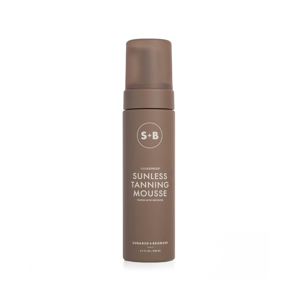SUGARED + BRONZED sunless tanning mousse bottle delivering natural-looking, even glow.