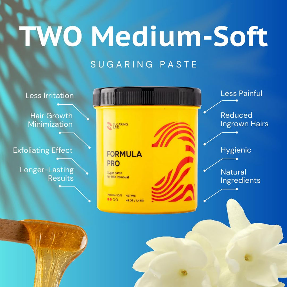 Sugaring Labs Formula Pro Soft-Medium facial hair removal; gentle for sensitive areas.
