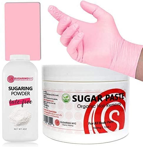 Sugaring NYC bikini paste bottle for smooth, controlled application.