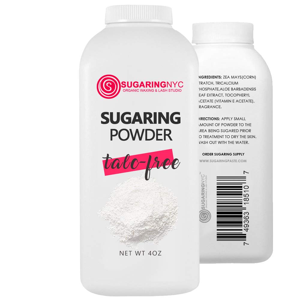 Sugaring NYC drying powder jar helps fast set and moisture control.