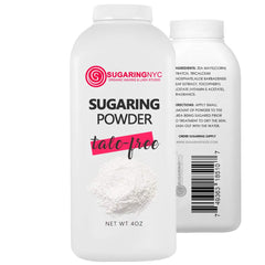Sugaring NYC drying powder jar helps fast set and moisture control.