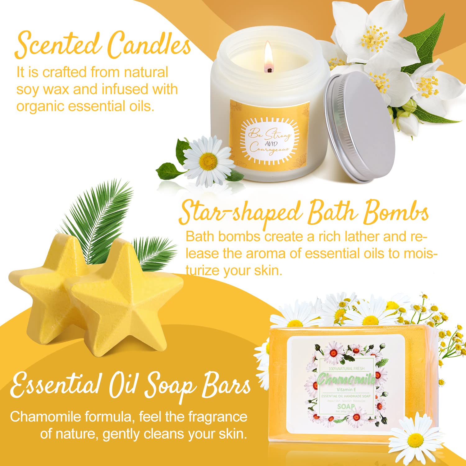 Suhctuptx star-shaped bath bombs nourish and relax skin