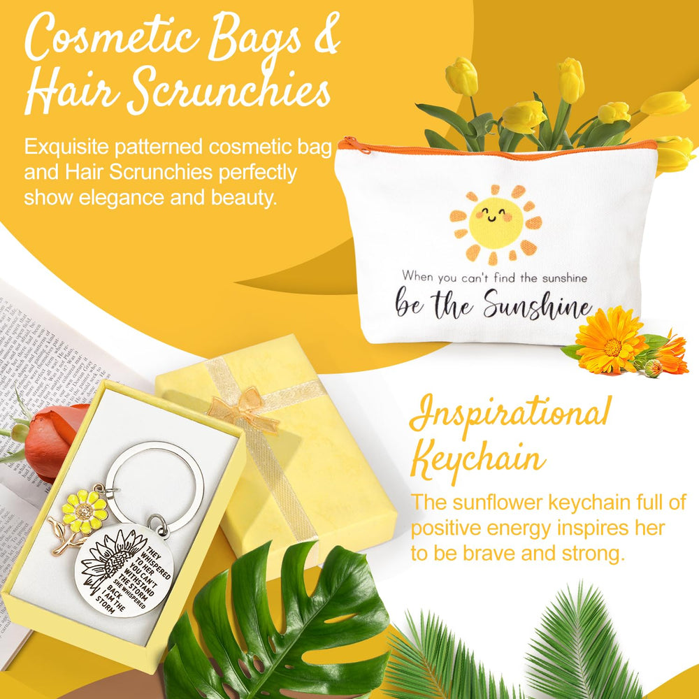 Suhctuptx cosmetic bag with sun pattern stores essentials
