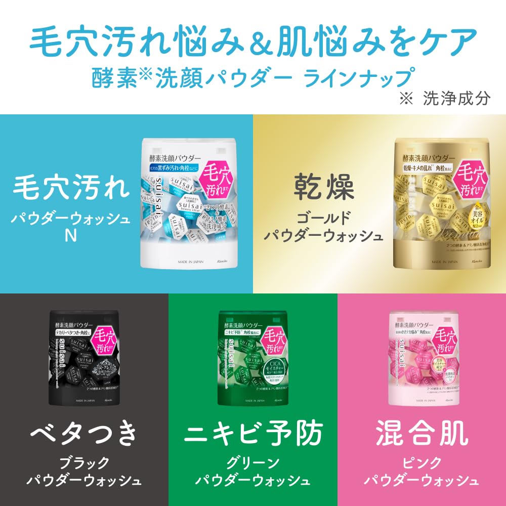 Suisai Kanebo sachet opened in a cleansing routine