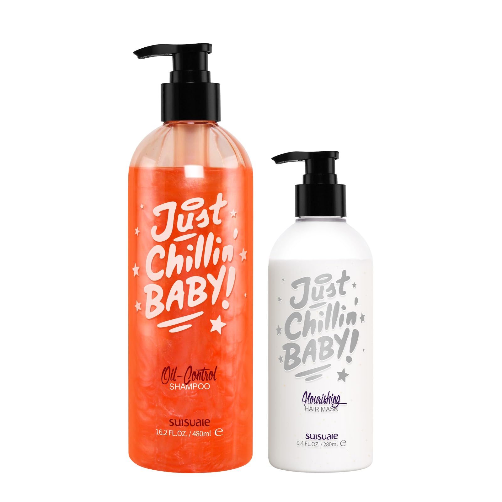 Suisuaie clarifying shampoo bottle pour for refreshing cleanse on oily hair and buildup control