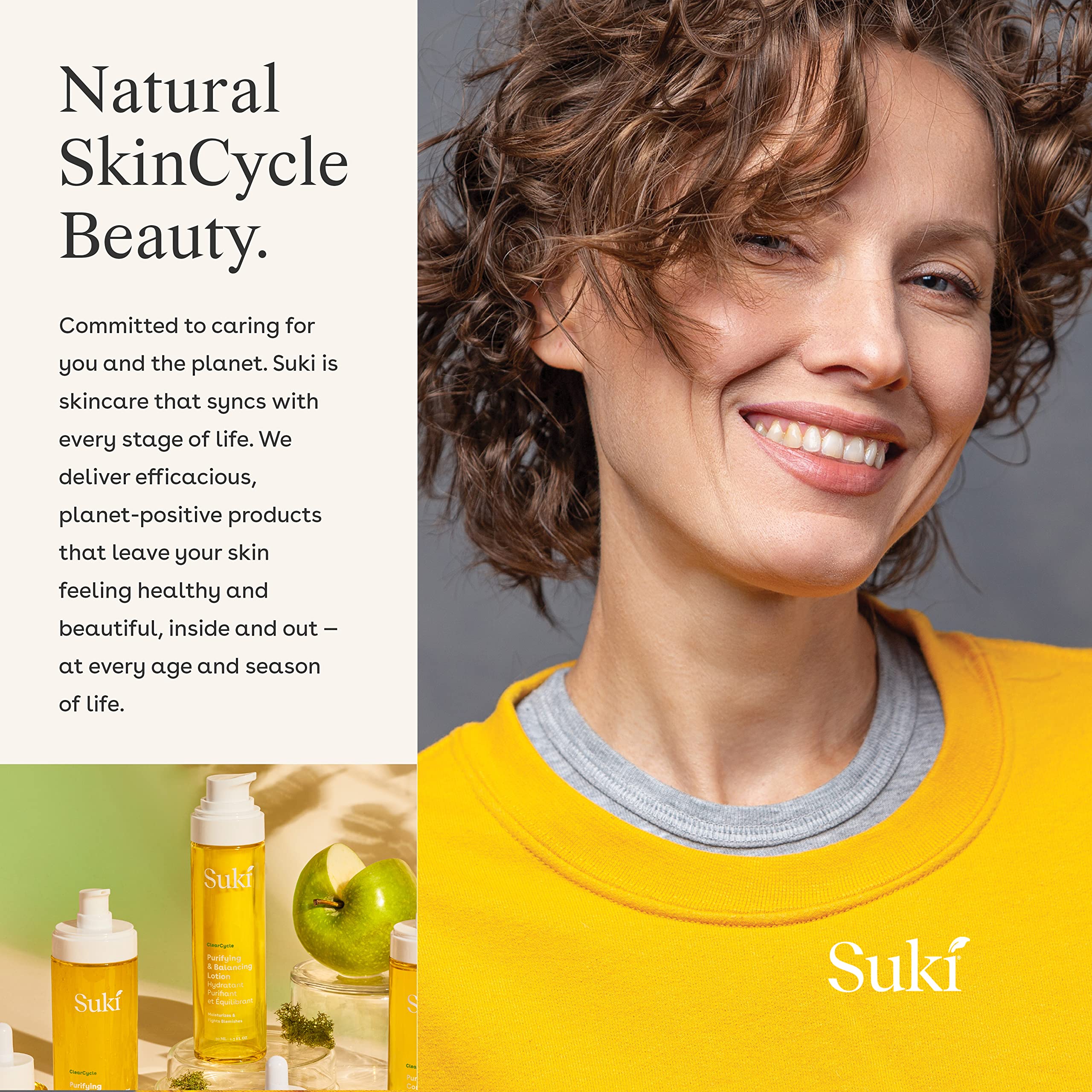 Suki Balance for oily skin closeup, shine control and refreshed look