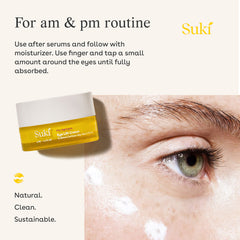 Suki Eye Lift Renewal Cream Day swirl application; helps even tone around the eye.