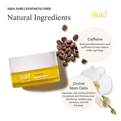 Suki Eye Lift Renewal Cream Day under-eye texture on skin; may nourish and soften.