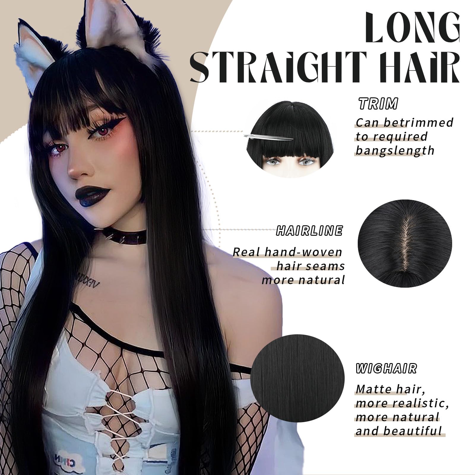 SUKRI versatile wig suits daily life, parties, and stage looks.