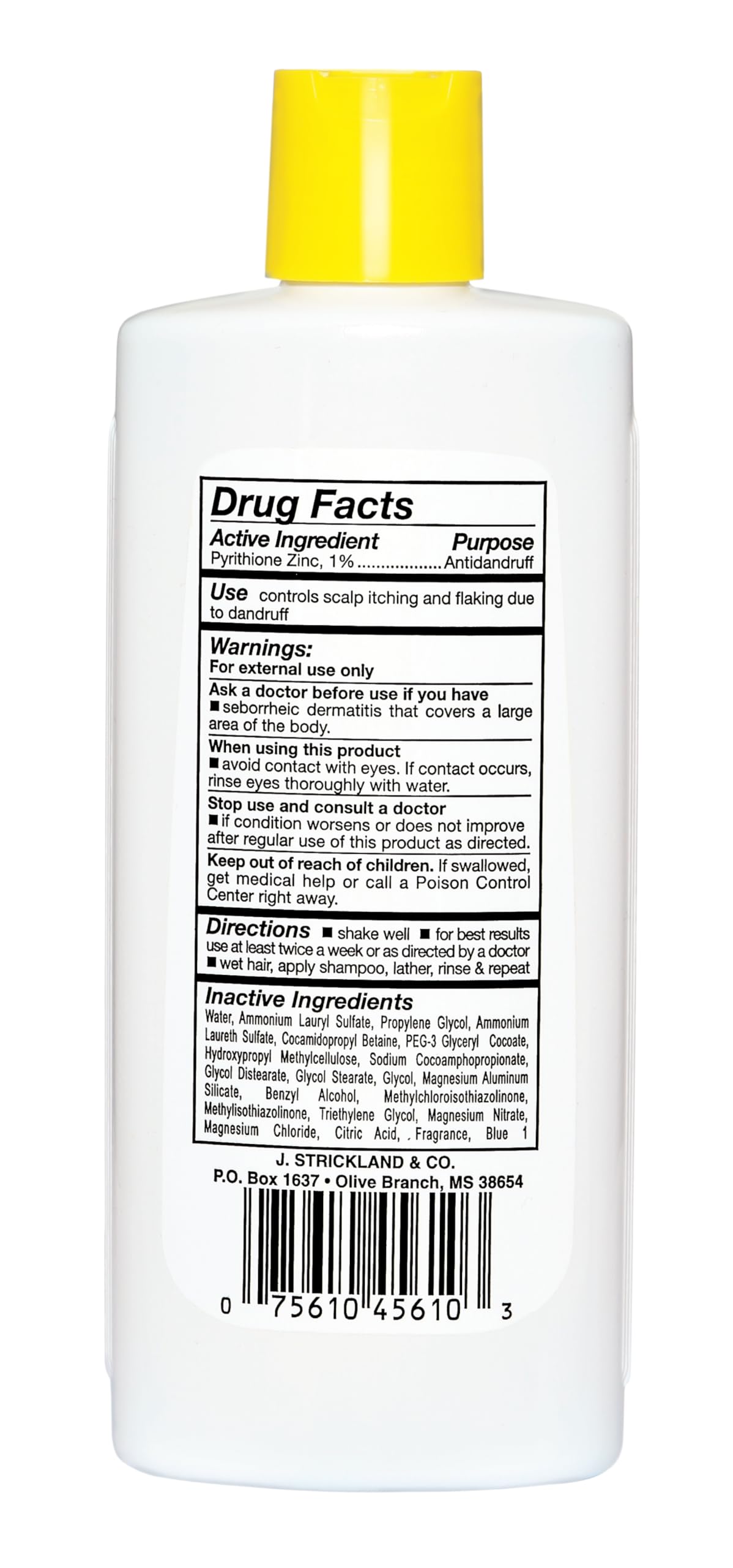 Sulfur 8 Aqua Blue meditated dandruff shampoo label visible on bottle