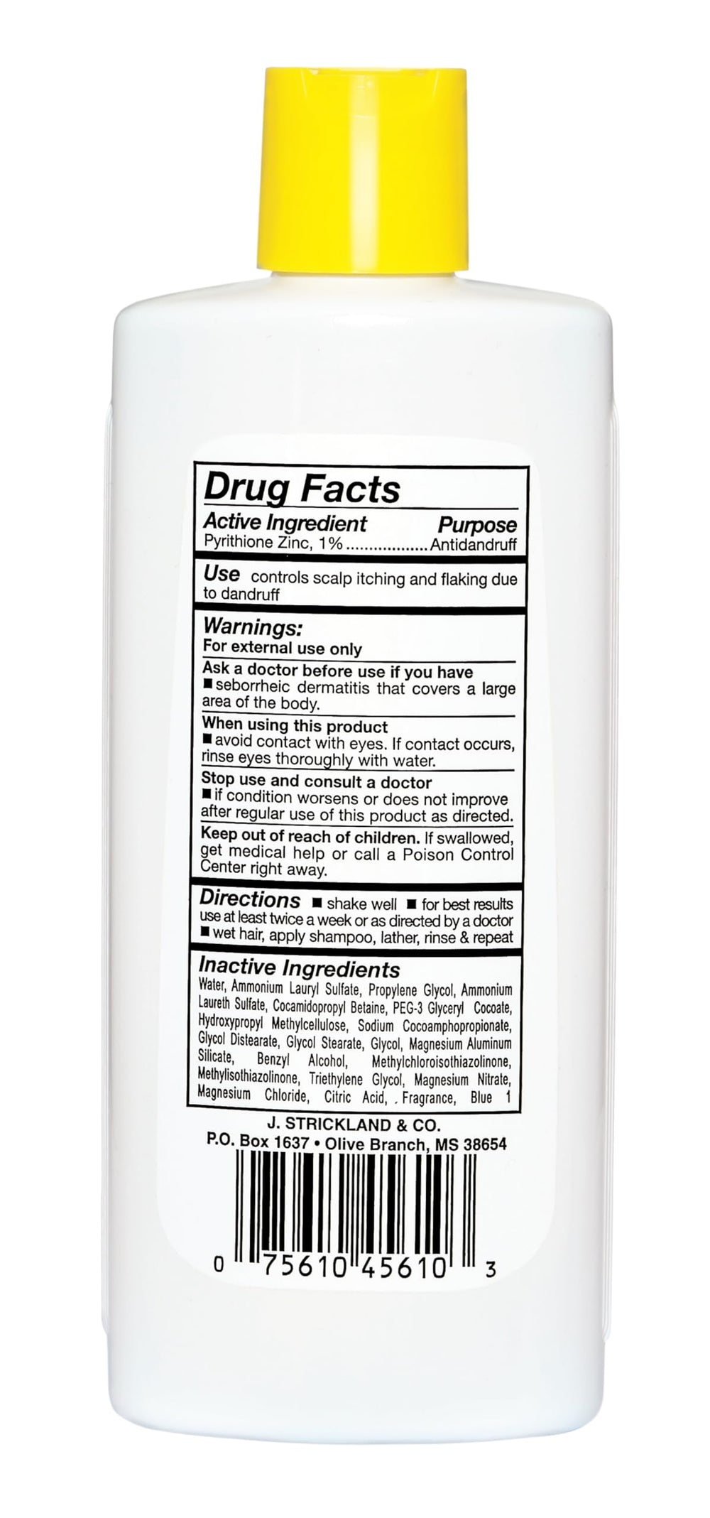 Sulfur 8 Aqua Blue meditated dandruff shampoo label visible on bottle