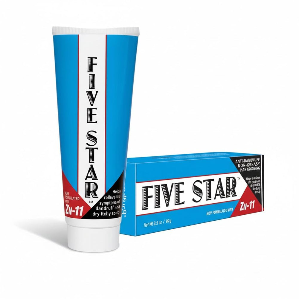 Sulfur 8 Five Star anti-dandruff cream bottle for scalp relief and flake control.