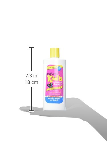 Sulfur 8 Kids bottle in bath scene for family hair care.