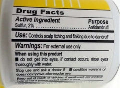 Sulfur 8 bottle label close-up highlighting light fragrance for a fresh routine.