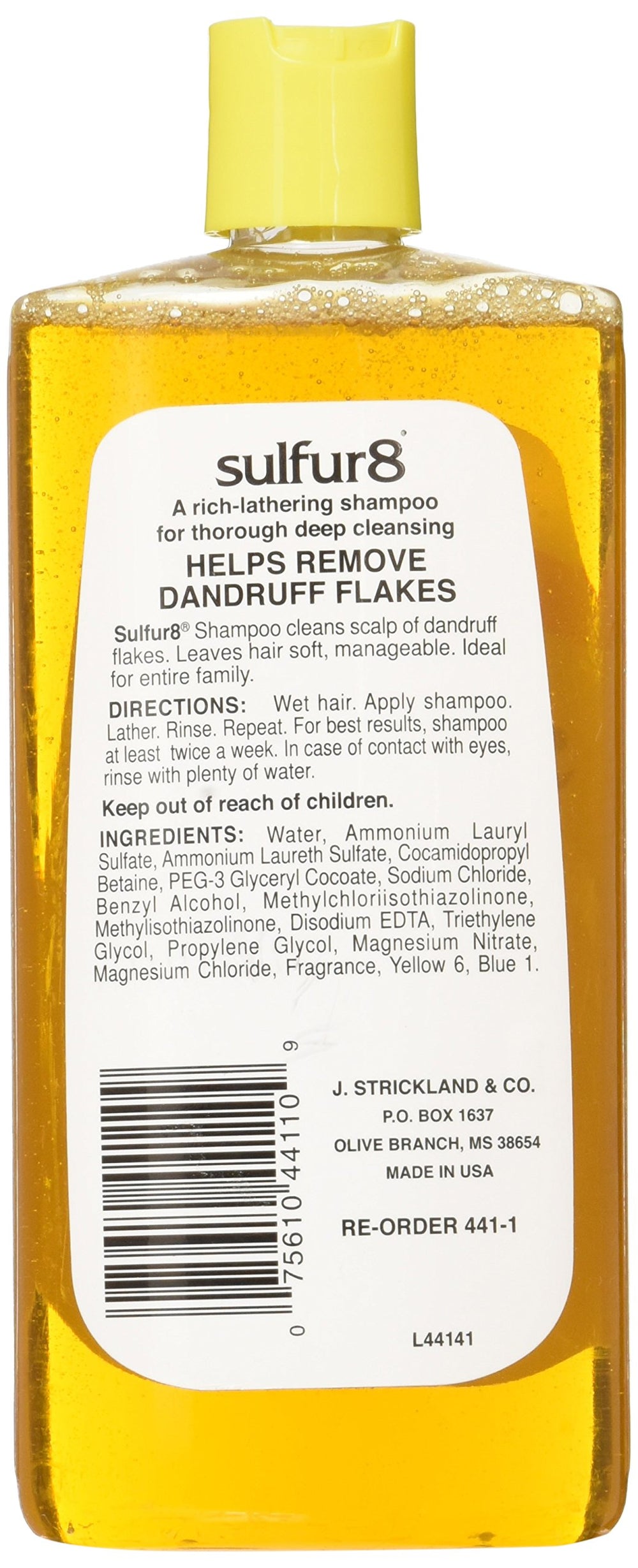 Sulfur 8 Medicated Shampoo lather close-up showing rich foam for deep scalp cleansing.