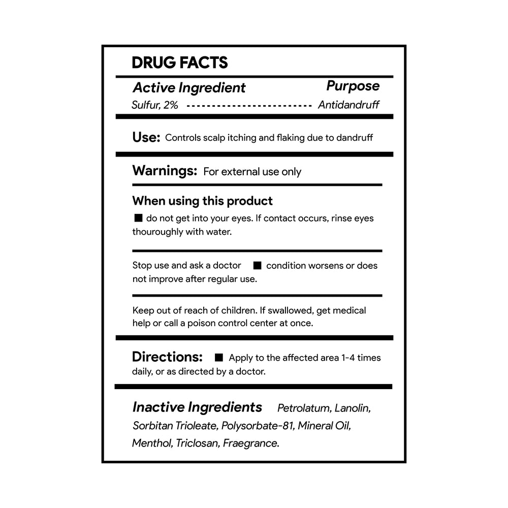 Sulfur 8 post-shampoo application supports scalp comfort.