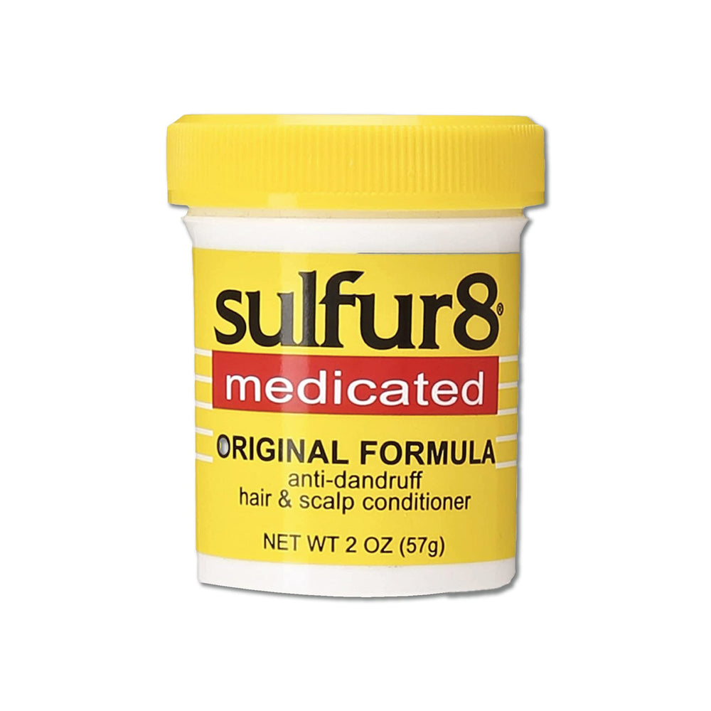 Sulfur 8 travel-ready 2 oz bottle for on-the-go scalp care.
