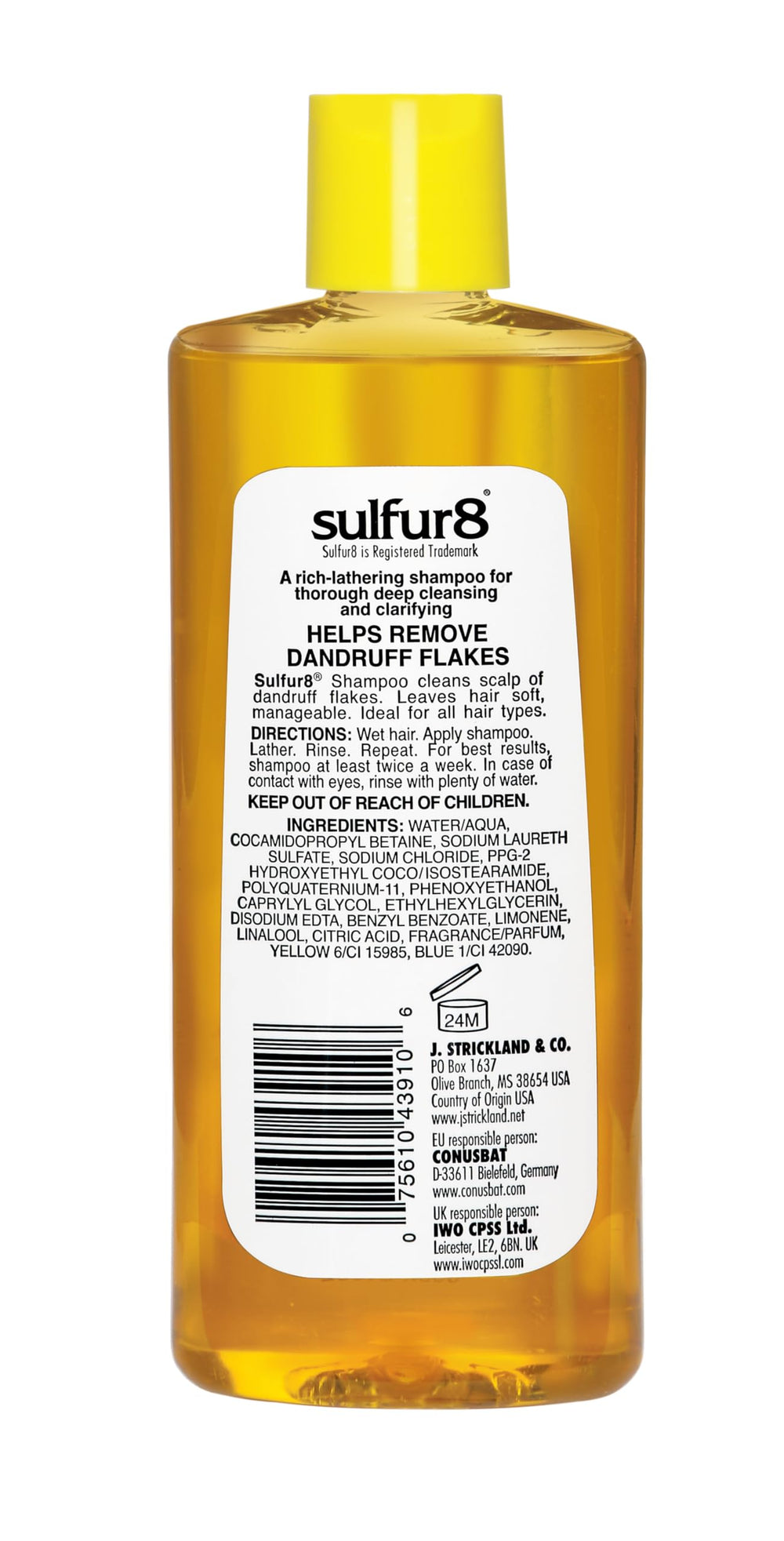 Sulfur8 conditioner bottle ready to detangle hair with moisture.
