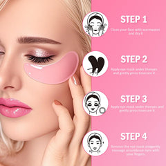 Sulily collagen eye mask application for refreshed under-eye skin.