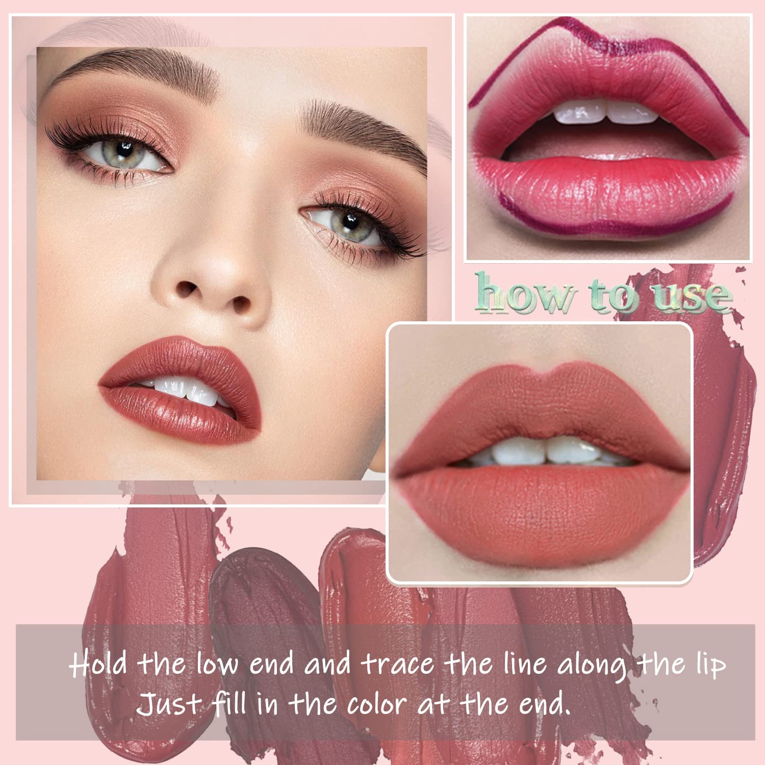 Day-to-night lip look with Sulily red shades for busy schedules.